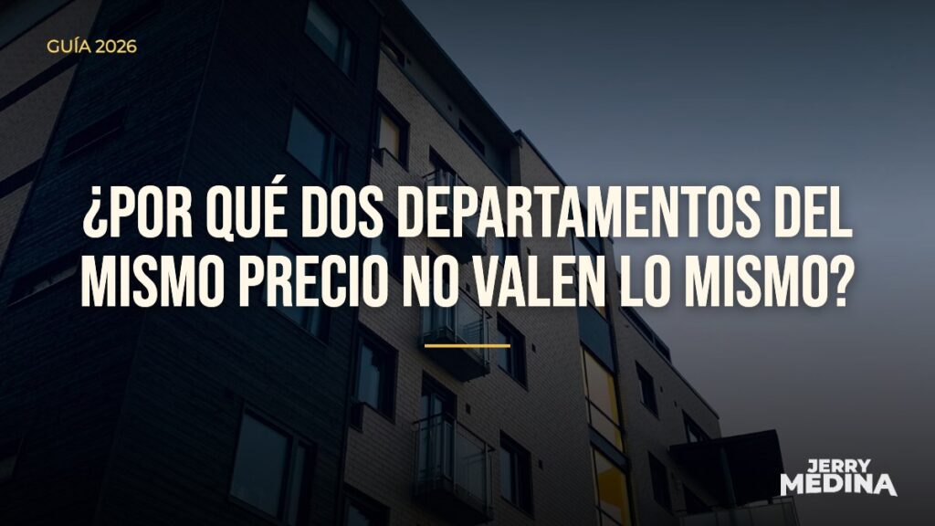 ¿por qué dos departamentos del mismo precio no valen lo mismo? — Jerry Medina, asesor inmobiliario certificado en Yucatán